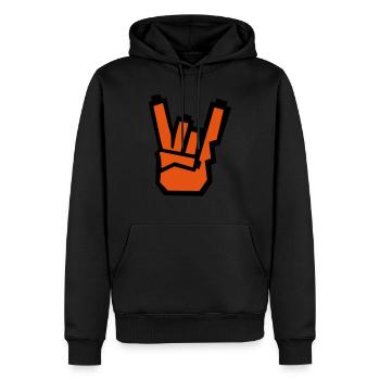 symbol punk1 - Sweat à capuche Premium bio Homme - noir - Devant - Nico (187cm)