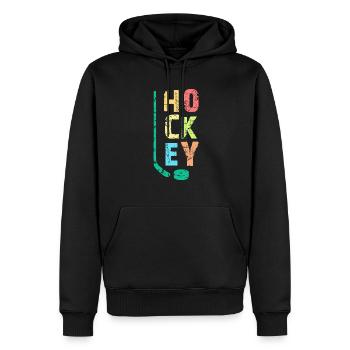 Cadeau Hockey Kids - Sweat à capuche Premium bio Homme - noir - Devant - Nico (187cm)