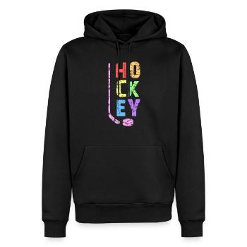 Cadeau Hockey Kids - Sweat à capuche Premium bio Homme - noir - Devant - Nico (187cm)