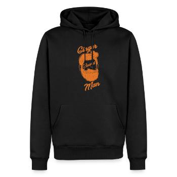 Ginger Bart - Männer Premium Bio Hoodie - Schwarz - Vorne - Nico (187cm)
