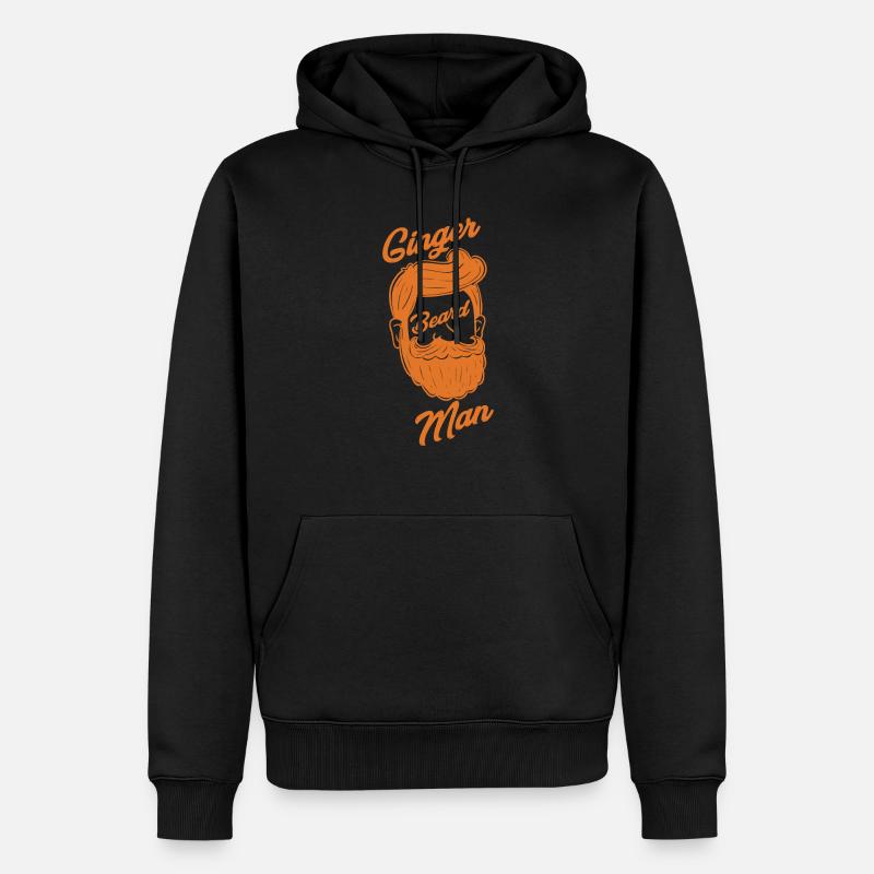 Ginger Bart - Männer Premium Bio Hoodie - Schwarz