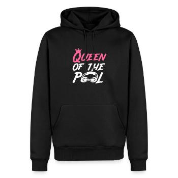 Piscine filles reine de la piscine - Sweat à capuche Premium bio Homme - noir - Devant - Nico (187cm)