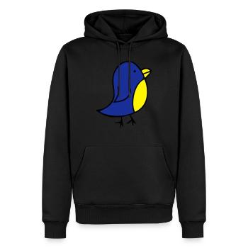 cute-bird - Sweat à capuche Premium bio Homme - noir - Devant - Nico (187cm)