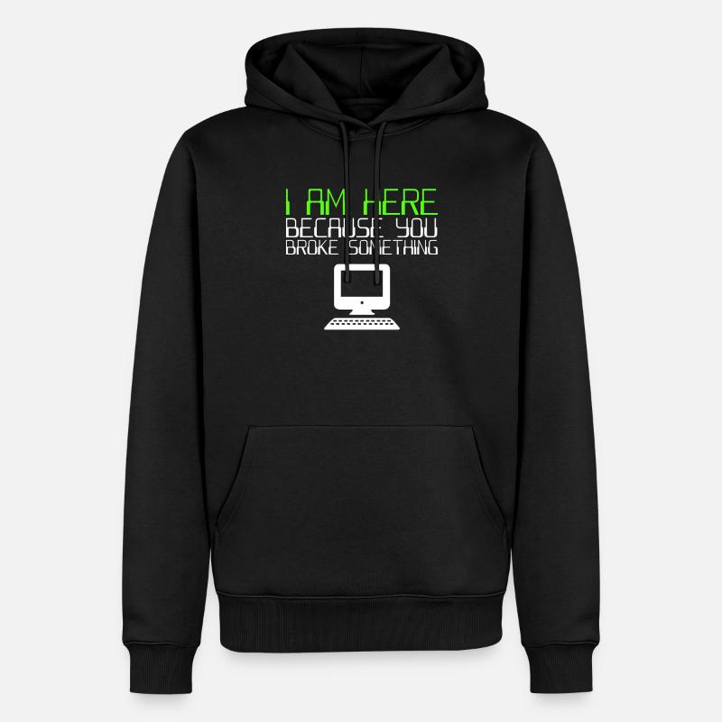 IT Helpdesk It Support - Männer Premium Bio Hoodie - Schwarz