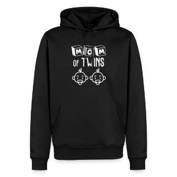 Zwillinge Mama von Zwillingskindern - Männer Premium Bio Hoodie - Schwarz - Vorne - Nico (187cm)