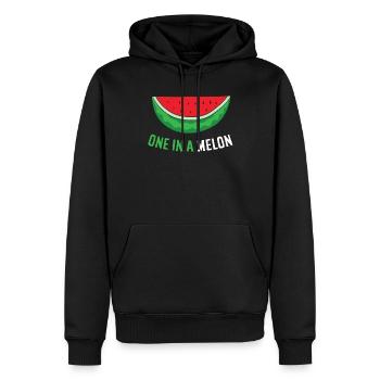 Wassermelone Sommer Eine Aus einer Melone - Männer Premium Bio Hoodie - Schwarz - Vorne - Nico (187cm)