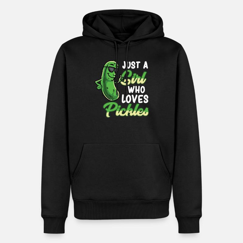 Nur Ein Mädchen Das Essiggurken Liebt - Männer Premium Bio Hoodie - Schwarz