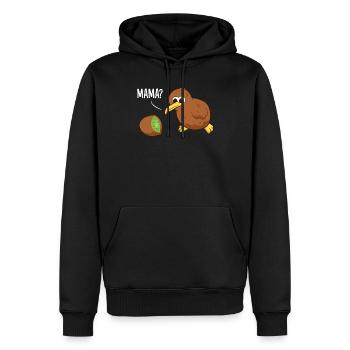 Drôle Kiwi Oiseau Kiwi Fruit Mama Kiwi - Sweat à capuche Premium bio Homme - noir - Devant - Nico (187cm)