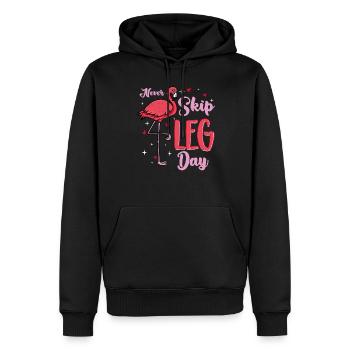 Flamingo Trainier Die Beine Fitness Flamingo - Männer Premium Bio Hoodie - Schwarz - Vorne - Nico (187cm)