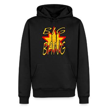 Big Bang Theorie Explosion - Männer Premium Bio Hoodie - Schwarz - Vorne - Nico (187cm)