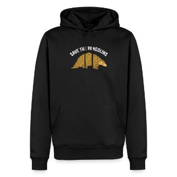Rettet die Schuppentiere Niedliches Geschenk für - Männer Premium Bio Hoodie - Schwarz - Vorne - Nico (187cm)