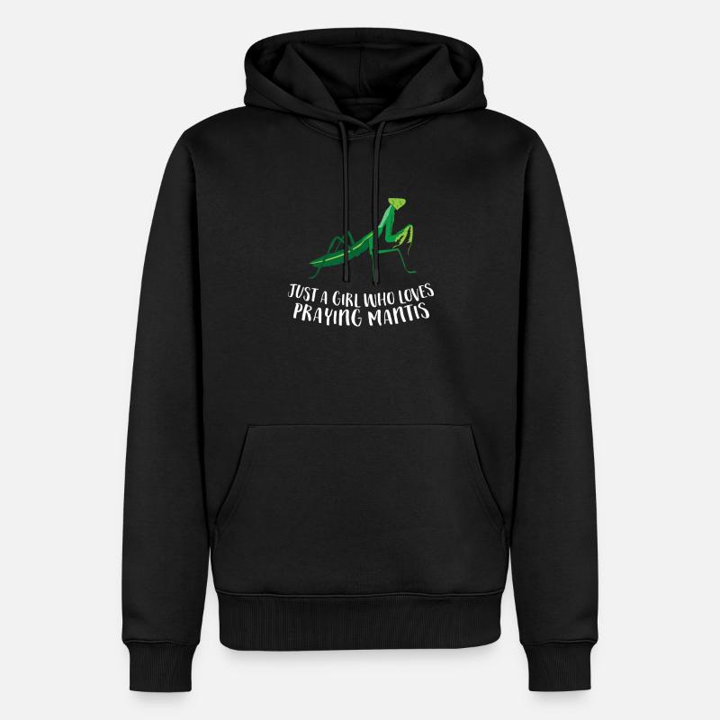 Nur Ein Mädchen Das Heuschrecken liebt Praying - Männer Premium Bio Hoodie - Schwarz