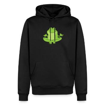 Grenouille de yoga Kambo Jungle Frog Medicine - Sweat à capuche Premium bio Homme - noir - Devant - Nico (187cm)