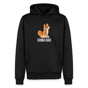 Shiba Inu Papa Shiba Inu Hunde Papa - Männer Premium Bio Hoodie - Schwarz - Vorne - Nico (187cm)