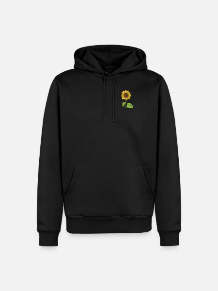 Sunflower In A Pocket - Men’s Premium Organic Hoodie - black