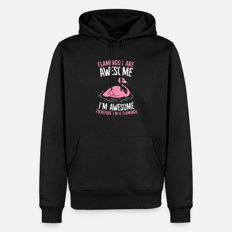 Je suis un flamant - Sweat à capuche Premium bio Homme - noir