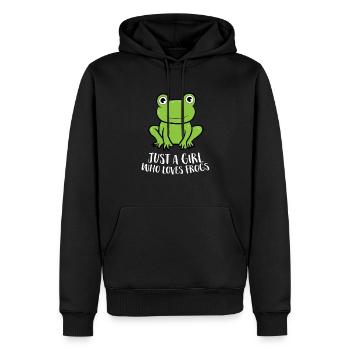 Frog Girl Just A Girl Who Loves Frogs - Männer Premium Bio Hoodie - Schwarz - Vorne - Nico (187cm)