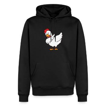 Poulet de dabbing enfants élevage de poulets Dabbing Farmer - Sweat à capuche Premium bio Homme - noir - Devant - Nico (187cm)