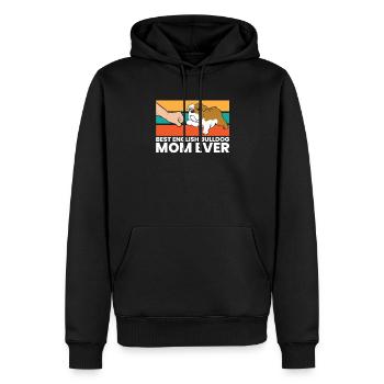 Best English Bulldog Mom Ever Cute Bulldog - Männer Premium Bio Hoodie - Schwarz - Vorne - Nico (187cm)