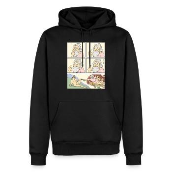 4218 StattEva - Sweat à capuche Premium bio Homme - noir - Devant - Nico (187cm)