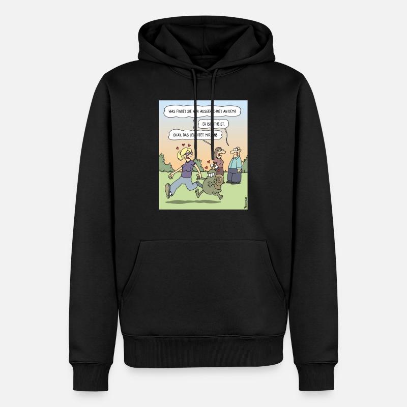 4253 WarumnichtmalmiteinemSchleimer? - Männer Premium Bio Hoodie - Schwarz