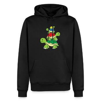Cute Turtle Tortoises Ocean Love Sea Turtles - Männer Premium Bio Hoodie - Schwarz - Vorne - Nico (187cm)