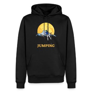 Jumping Skispringen Winter Sport-Geschenk Fan-Springen - Männer Premium Bio Hoodie - Schwarz - Vorne - Nico (187cm)