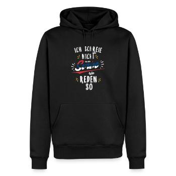 Ich bin Serbe Balkan Srbija - Männer Premium Bio Hoodie - Schwarz - Vorne - Nico (187cm)