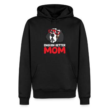 Drôle de setter anglais amoureux de setter anglais - Sweat à capuche Premium bio Homme - noir - Devant - Nico (187cm)