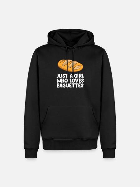 Just a Girl Who Loves Baguettes - Men’s Premium Organic Hoodie - black
