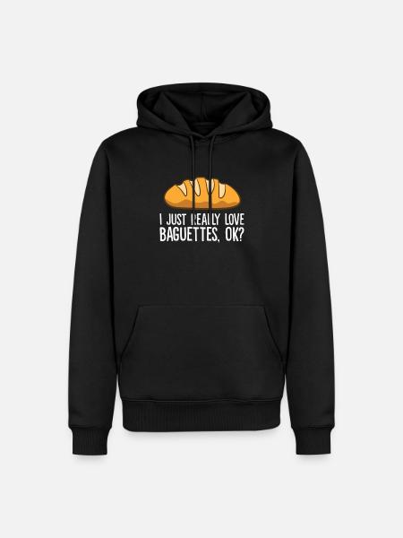 I Just Really Like Baguettes - Men’s Premium Organic Hoodie - black