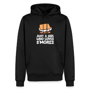Smores Girl Nur ein Mädchen, das Smores liebt - Männer Premium Bio Hoodie - Schwarz - Vorne - Nico (187cm)