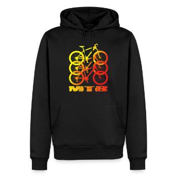 VTT - Sweat à capuche Premium bio Homme - noir - Devant - Nico (187cm)