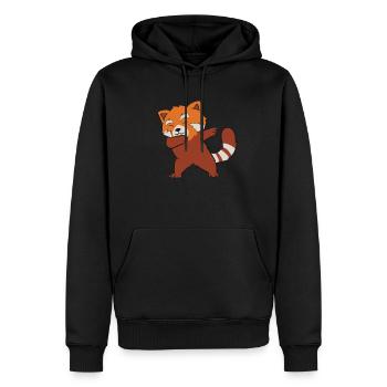 Drôle de panda rouge amateurs De panda rouge Dabbing - Sweat à capuche Premium bio Homme - noir - Devant - Nico (187cm)