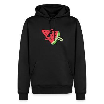 Wassermelone Frucht Niedlich Entspannend - Männer Premium Bio Hoodie - Schwarz - Vorne - Nico (187cm)