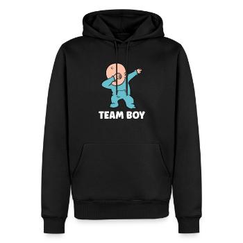 Révélation de genre Team Boy - Sweat à capuche Premium bio Homme - noir - Devant - Nico (187cm)