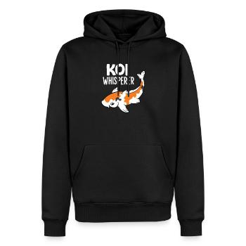 Koi Whisperer Aquarium Japanese Koi - Men’s Premium Organic Hoodie - black - Front - Nico (187cm)