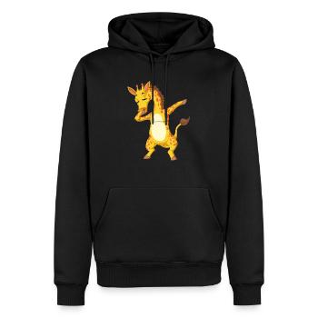 Dabbing Girafe - Sweat à capuche Premium bio Homme - noir - Devant - Nico (187cm)