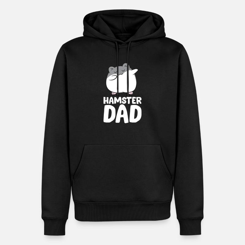 Propriétaire de hamster Père hamster - Sweat à capuche Premium bio Homme - noir