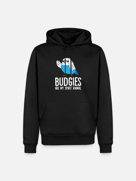 Funny Budgie Lover Budgerigars - Men’s Premium Organic Hoodie - black