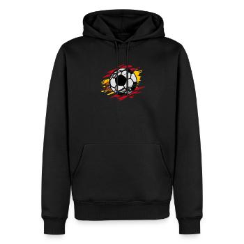 Espagne Football España fútbol - Sweat à capuche Premium bio Homme - noir - Devant - Nico (187cm)