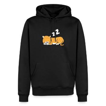 Schlafender Jaguar Fauler Jaguar Pyjamas - Männer Premium Bio Hoodie - Schwarz - Vorne - Nico (187cm)