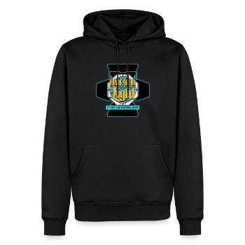 Find Your Light Its Not A Motivational Quote - Men’s Premium Organic Hoodie - black - Front - Nico (187cm)