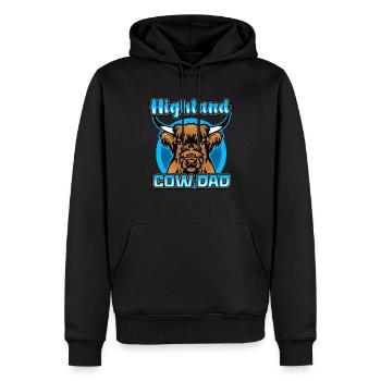 Highland Cow Dad - Men’s Premium Organic Hoodie - black - Front - Nico (187cm)