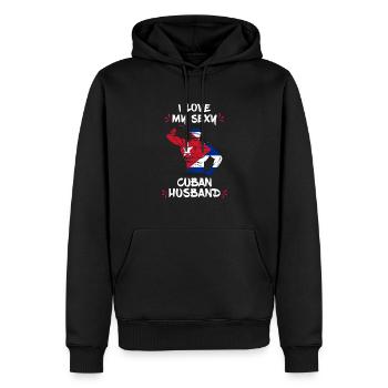 I Love My Cuban husband KubanischeR Ehemann - Männer Premium Bio Hoodie - Schwarz - Vorne - Nico (187cm)