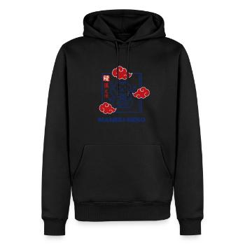 Maneki neko - Sweat à capuche Premium bio Homme - noir - Devant - Nico (187cm)