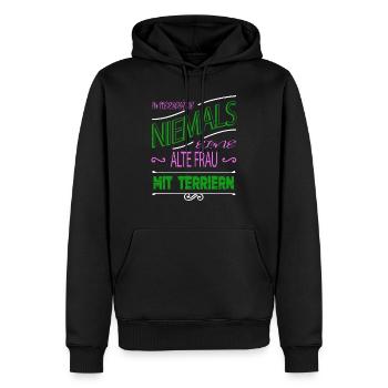 ehefrau beste oma der welt spruch großmutter - Männer Premium Bio Hoodie - Schwarz - Vorne - Nico (187cm)