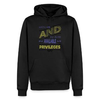 anonyme attendez-vous à ce que nous citions un cadeau d’anniversaire - Sweat à capuche Premium bio Homme - noir - Devant - Nico (187cm)