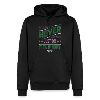 electrician bib training gift idea bday light bulb - Männer Premium Bio Hoodie - Schwarz - Vorne - Nico (187cm)