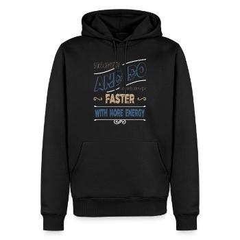 quote birthday present coffeebean milk office mug - Männer Premium Bio Hoodie - Schwarz - Vorne - Nico (187cm)